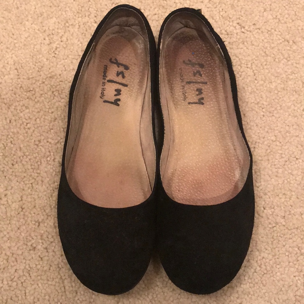 Fs/ny black suede flats size 6.5